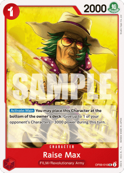 Raise Max (OP06-016) - Wings of the Captain (Uncommon) [OP06-016] Immagine principale del prodotto