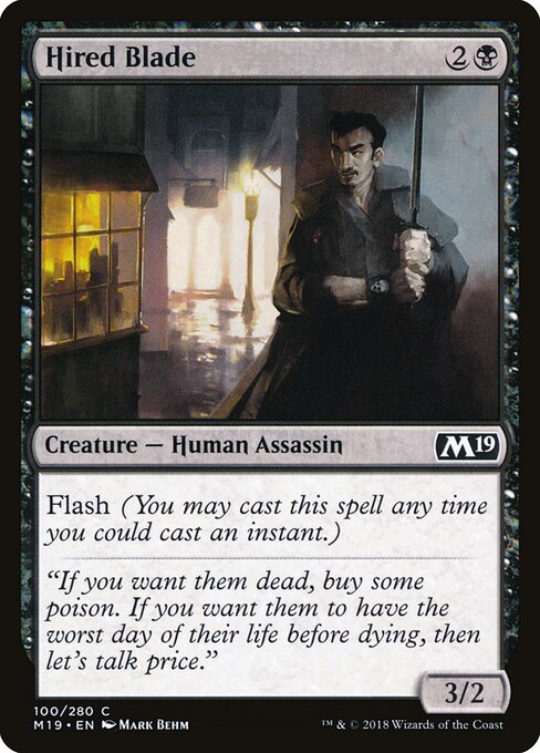 Hired Blade – Core Set 2019 (M19-100) Magic: The Gathering card | LC-REM-20260804-15150885896524-7624c9aa-2f47-4fcc-a9fe-cc843e8de053