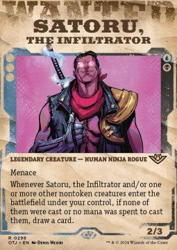Satoru, the Infiltrator - Outlaws of Thunder Junction: Extras (Rare) [XOTJ-298]