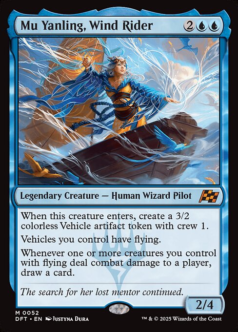 Mu Yanling, Wind Rider – Aetherdrift (DFT-52) Magic: The Gathering card Hoofdafbeelding