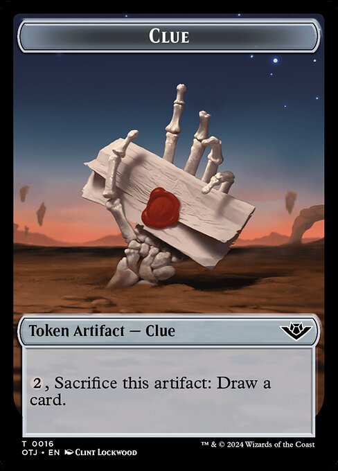 Clue – Outlaws of Thunder Junction Tokens (TOTJ-16) Magic: The Gathering card | LC-REM-20260804-15610381369676-764a906c-8b27-4ffa-bdc3-7825c6919d3e Hauptbild