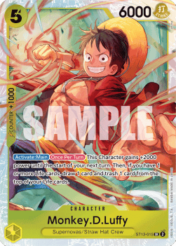 Monkey.D.Luffy (ST13-015) (V.1) - Ultra Deck: The Three Brothers (Super Rare) [ST-13-015] Image principale du produit