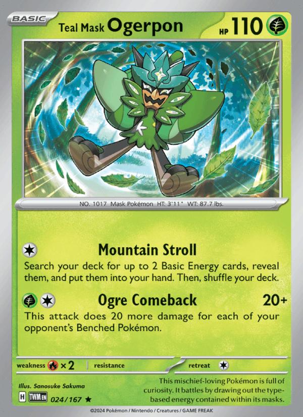 Teal Mask Ogerpon - Twilight Masquerade (Rare) [TWM-024] Main image