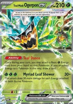 Teal Mask Ogerpon ex - Twilight Masquerade (Double Rare) [TWM-025] Hover Image