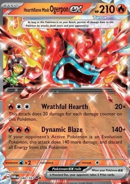 Hearthflame Mask Ogerpon ex - Twilight Masquerade (Double Rare) [TWM-040] Hover Image