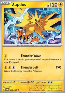 Zapdos - Twilight Masquerade (Rare) [TWM-065] Hover Image