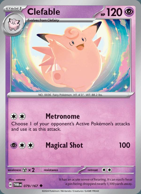 Clefable - Twilight Masquerade (Uncommon) [TWM-079] Hoofdafbeelding