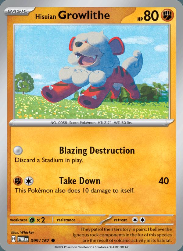 Hisuian Growlithe - Twilight Masquerade (Common) [TWM-099] Immagine principale del prodotto