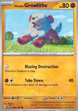 Hisuian Growlithe - Twilight Masquerade (Common) [TWM-099] Hover Image