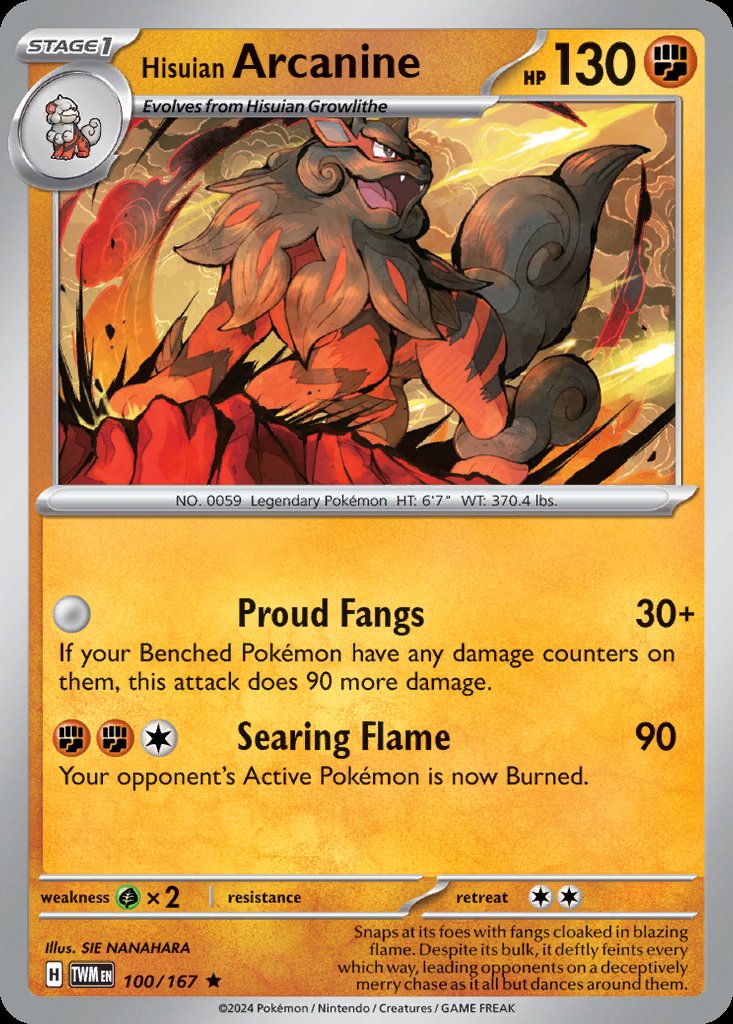 Hisuian Arcanine - Twilight Masquerade (Rare) [TWM-100] Image principale du produit
