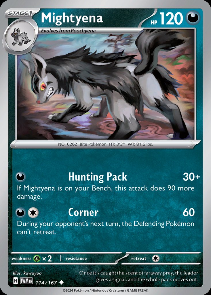 Mightyena - Twilight Masquerade (Uncommon) [TWM-114] Immagine principale del prodotto