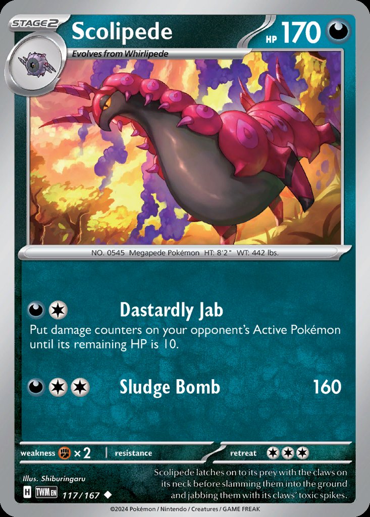 Scolipede - Twilight Masquerade (Uncommon) [TWM-117] Immagine principale del prodotto