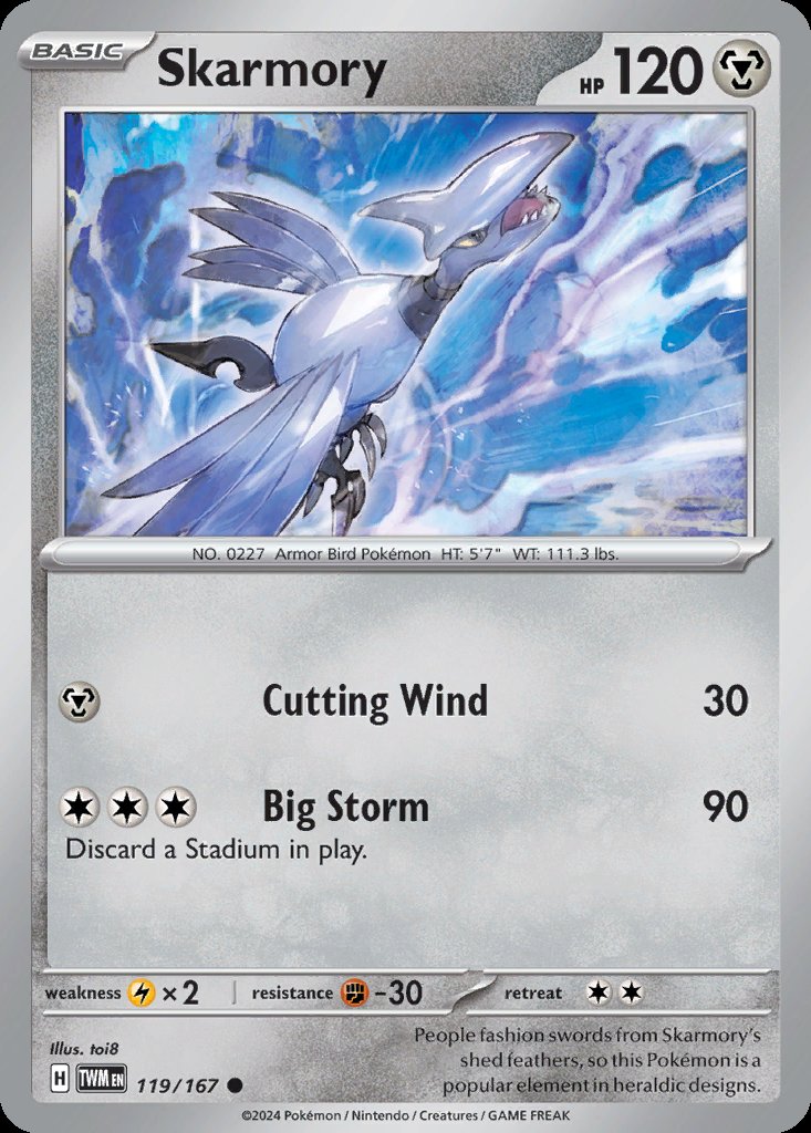 Skarmory - Twilight Masquerade (Common) [TWM-119] Hoofdafbeelding