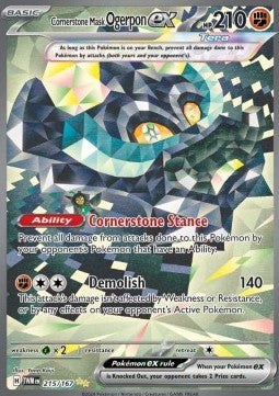 Cornerstone Mask Ogerpon ex - Twilight Masquerade (Special Illustration Rare) [TWM-215] Hover Image
