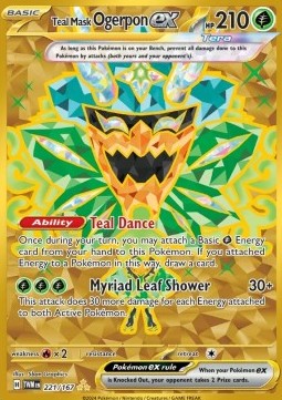 Teal Mask Ogerpon ex - Twilight Masquerade (Secret Rare) [TWM-221] Hoofdafbeelding