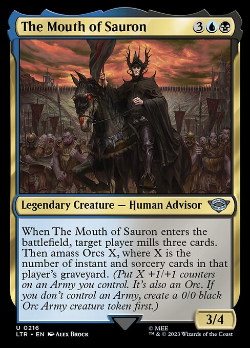 The Mouth of Sauron – The Lord of the Rings: Tales of Middle-earth (LTR-216) Magic: The Gathering card | LC-REM-20260804-15150953267532-76a88814-aa30-4297-b338-3d851bfe7256 Immagine principale del prodotto