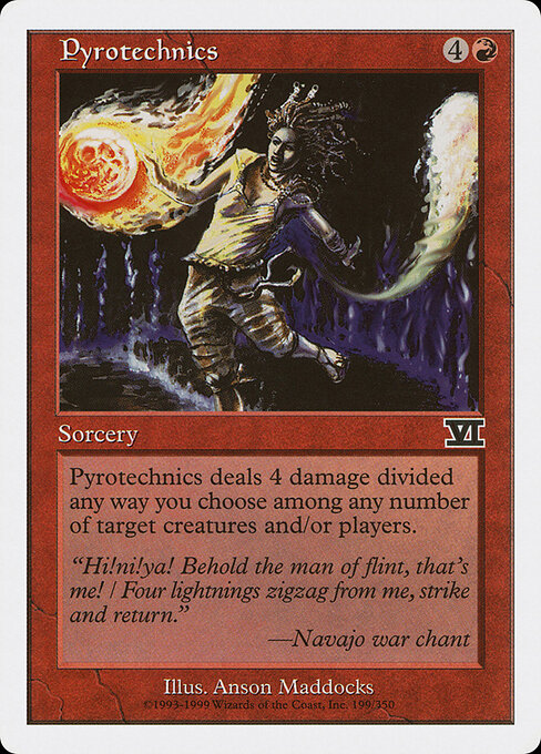 Pyrotechnics – Sixth Edition (6ED-199) Magic: The Gathering card