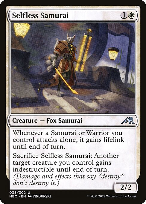 Selfless Samurai – Kamigawa: Neon Dynasty (NEO-35) Magic: The Gathering card | LC-REM-20260804-15909431345484-76c27ec5-5a9b-4080-9a53-00630335a915