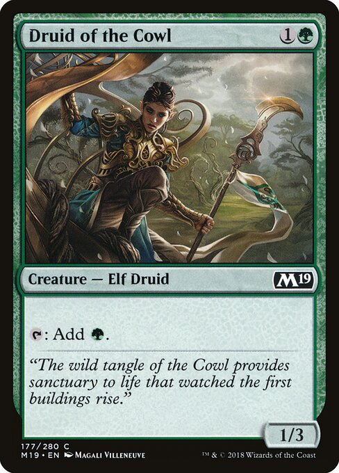 Druid of the Cowl – Core 2019 (M19-177) Magic: The Gathering card