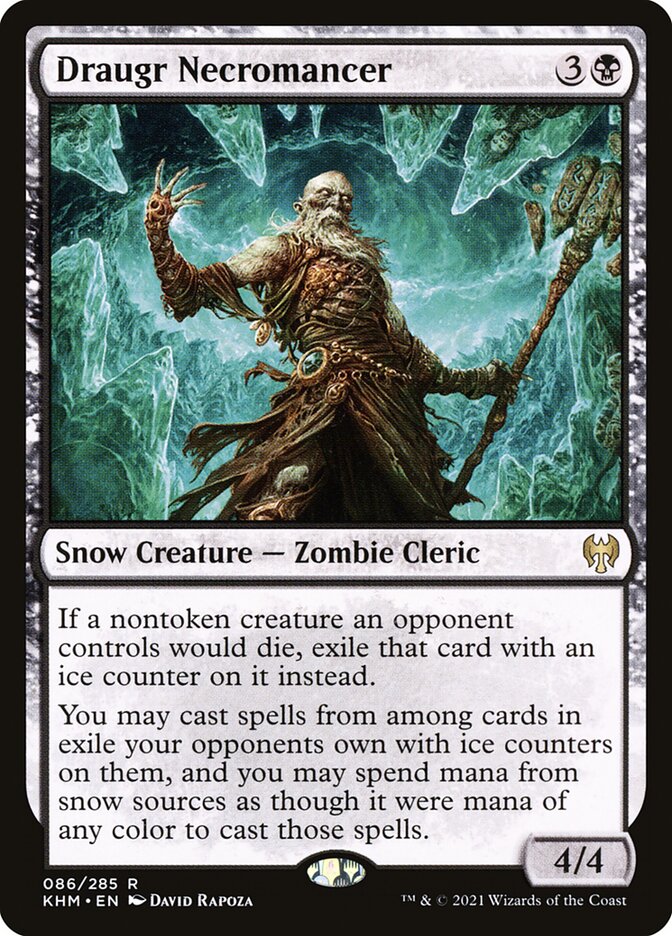Magic-kaart Draugr Necromancer KHM-86 uit Kaldheim (Rare)