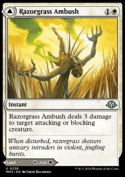 Razorgrass Ambush // Razorgrass Field - Modern Horizons 3 (Uncommon) [MH3-238] Hauptbild
