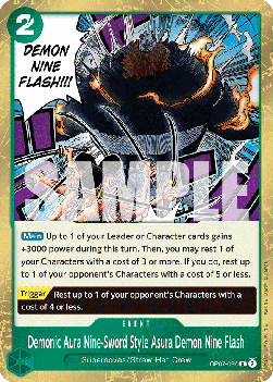 Demonic Aura Nine-Sword Style Asura Demon Nine Flash (OP07-036) - 500 Years into the Future (Rare) [OP07-036] Imagen principal del producto
