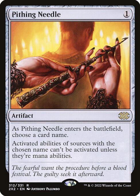 Pithing Needle – Double Masters 2022 (2X2-312) Magic: The Gathering card