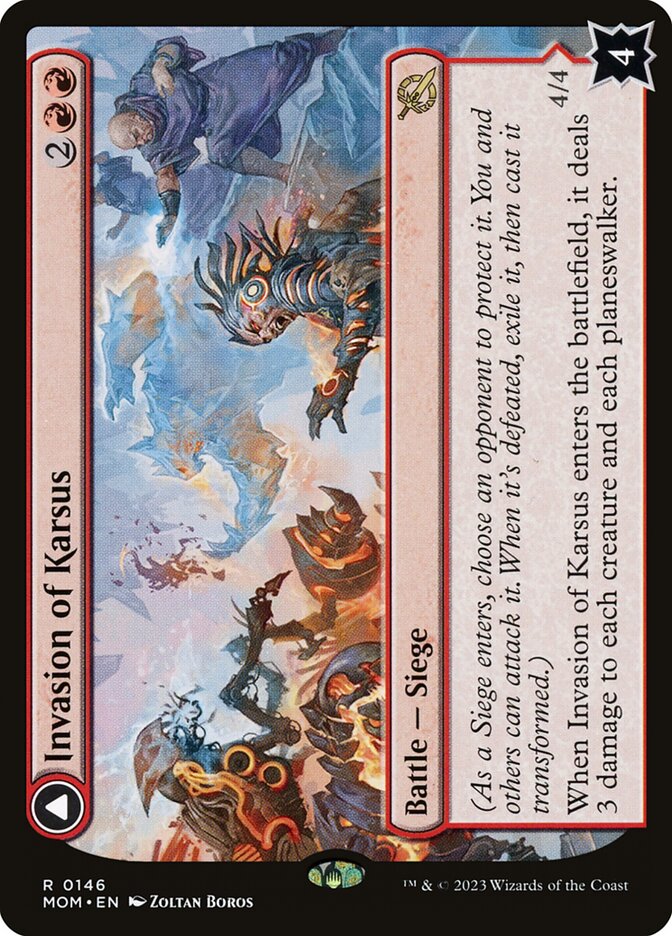 Magic-kaart Invasion of Karsus // Refraction Elemental MOM-146 uit March of the Machine (Rare) Hoofdafbeelding