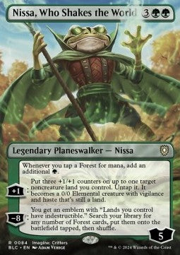 Nissa, Who Shakes the World (V.1) - Commander: Bloomburrow: Extras (Rare) [XBLC-84]