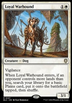 Loyal Warhound - Commander: Bloomburrow (Rare) [BLC-107] Immagine principale del prodotto