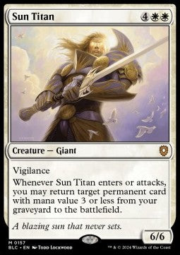 Sun Titan - Commander: Bloomburrow (Mythic) [BLC-157] Immagine principale del prodotto