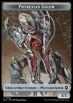 Phyrexian Golem Token (A 3/3) // Faerie Token (U 1/1) - Bloomburrow: Tokens (Token) [TBLB-CT 38/12] Immagine principale del prodotto