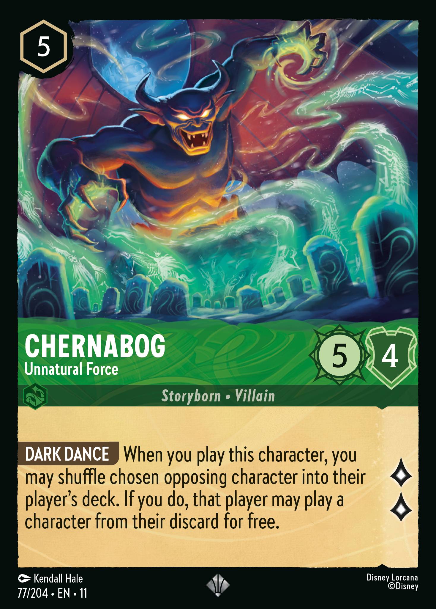 Chernabog - Unnatural Force — Winterspell (11WSP-77) Disney Lorcana card