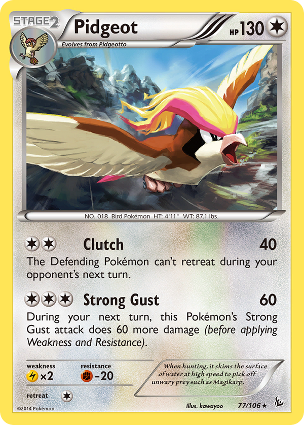 Pidgeot – Flashfire 77 – Pokémon TCG single card