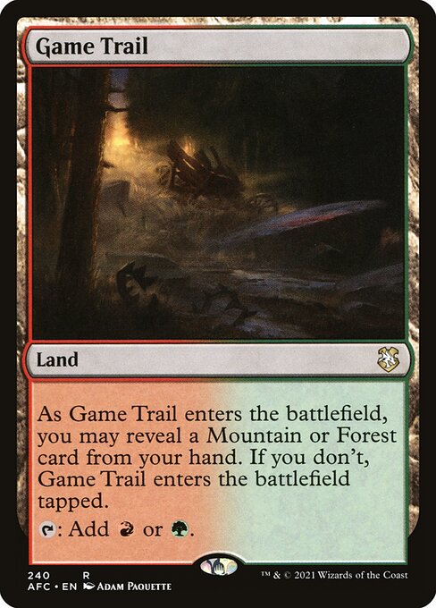 Game Trail – Commander: Adventures in the Forgotten Realms (AFC-240) Magic: The Gathering card