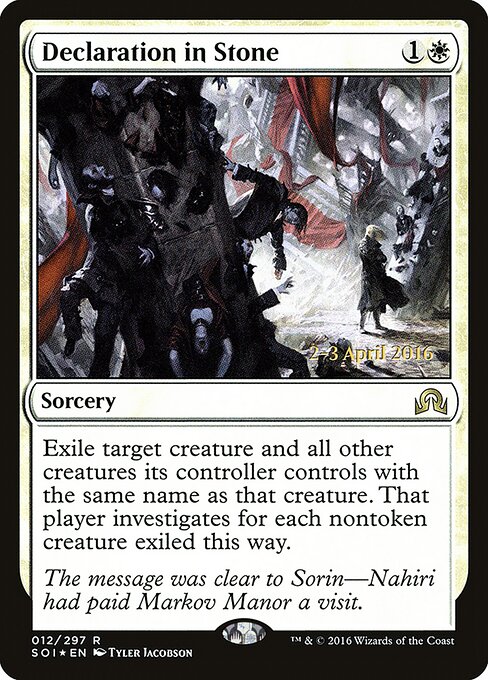 Declaration in Stone – Shadows over Innistrad Promos (PSOI-12s) Magic: The Gathering card | LC-REM-20260804-15339547296076-77c3e441-1a4a-4144-83a4-e6a17d43bade