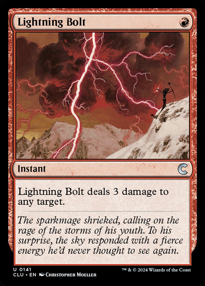 Magic-kaart Lightning Bolt CLU-141 uit Ravnica: Cluedo Edition (Uncommon)