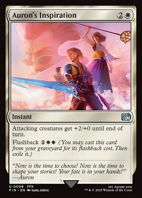 Auron's Inspiration – Final Fantasy (FIN-8) Magic: The Gathering card | LC-REM-20260804-15568990273868-77d82764-563c-4bc2-b568-625ec7215e0d