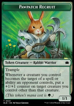 Pawpatch Recruit Token (G 1/1) // Food Token - Bloomburrow: Tokens (Token) [TBLB-T 21/27] Immagine principale del prodotto