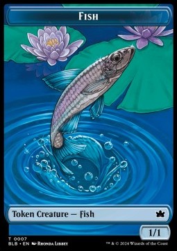Fish Token (U 1/1) // Iridescent Vinelasher Token (B 1/1) - Bloomburrow: Tokens (Token) [TBLB-T 7/12] Immagine principale del prodotto