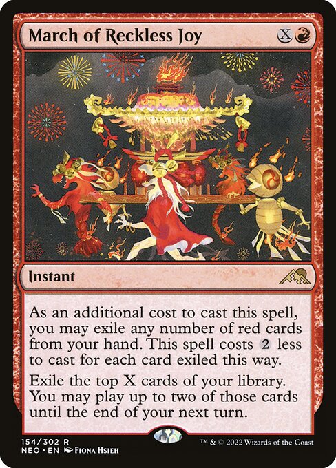 March of Reckless Joy – Kamigawa: Neon Dynasty (NEO-154) Magic: The Gathering card Main image