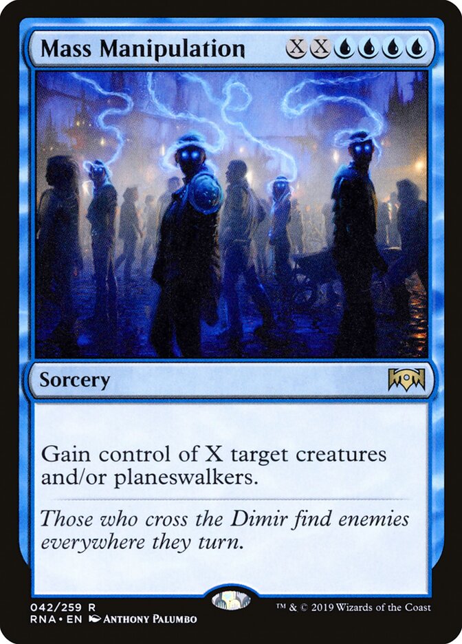 Magic-kaart Mass Manipulation RNA-42 uit Ravnica Allegiance (Rare)