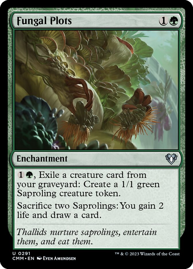 Magic-kaart Fungal Plots CMM-291 uit Commander Masters (Uncommon)