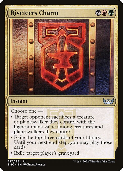Riveteers Charm – Streets of New Capenna (SNC-217) Magic: The Gathering card