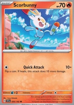 Scorbunny - Stellar Crown (Common) [SCR-026] Hover Image