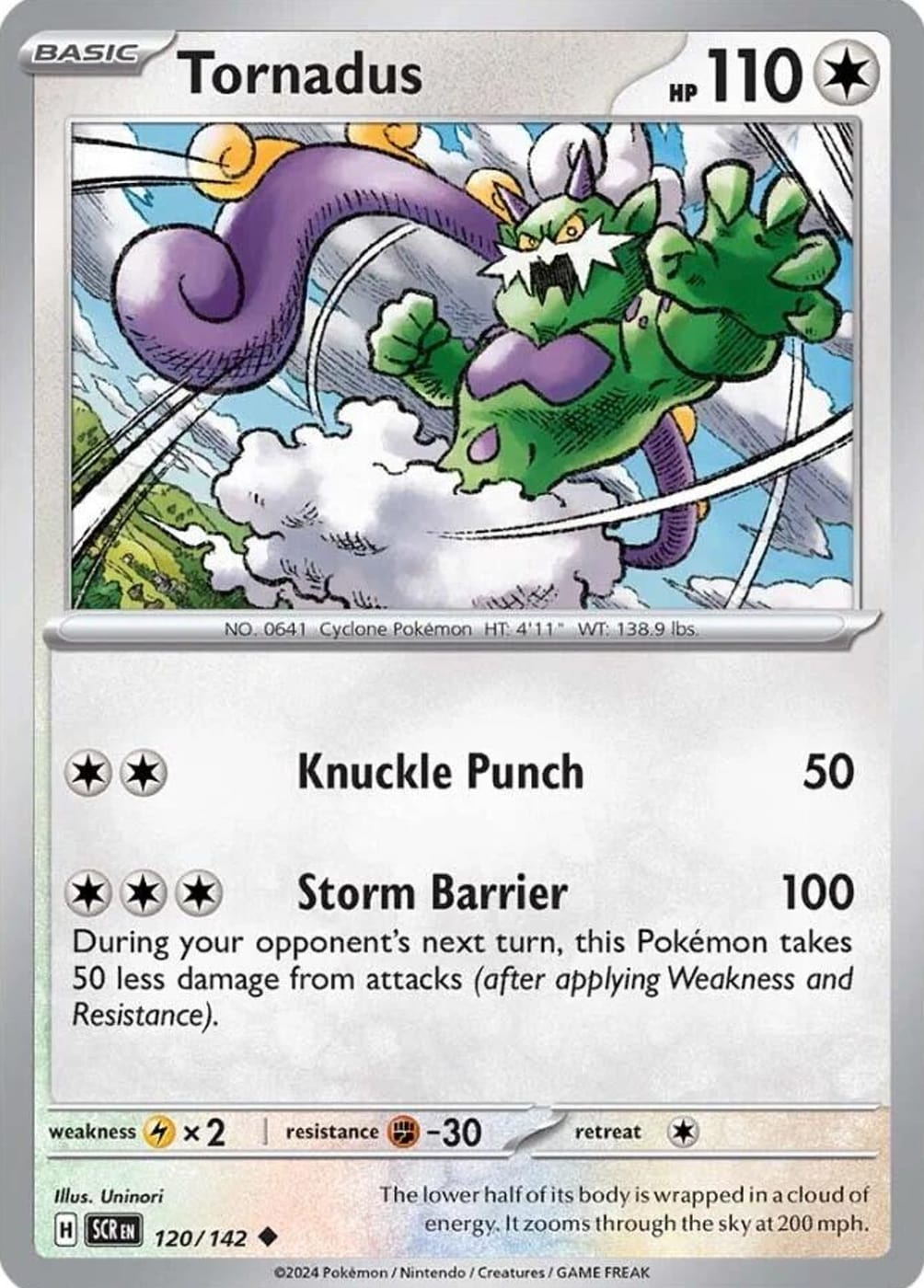 Tornadus - Stellar Crown (Uncommon) [SCR-120] | Lichcards Image principale du produit
