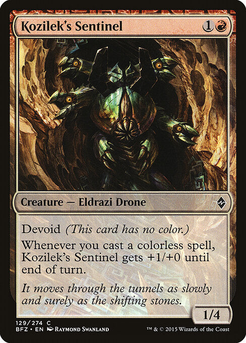 Kozilek's Sentinel – Battle for Zendikar (BFZ-129) Magic: The Gathering card