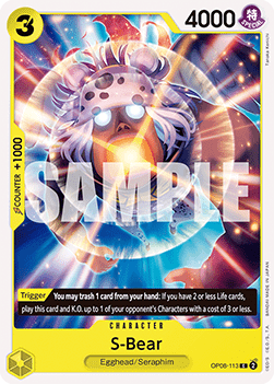 S-Bear (OP08-113) - Two Legends (Common) [OP08-113] Immagine principale del prodotto