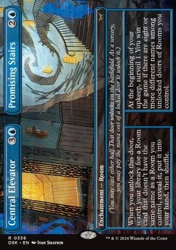 Central Elevator // Promising Stairs - Duskmourn: House of Horror: Extras (Rare) [XDSK-336] Image principale du produit
