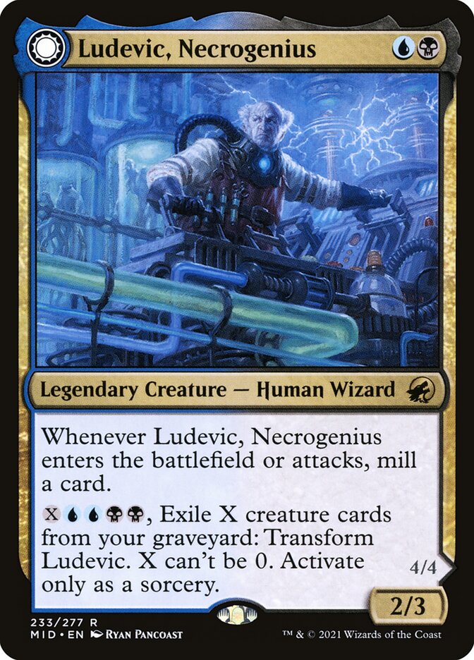 Ludevic, Necrogenius // Olag, Ludevic's Hubris - Innistrad: Midnight Hunt (Rare) [MID-233] Imagen principal del producto